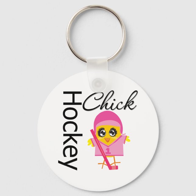 Hockey Chick Key Ring (Front)