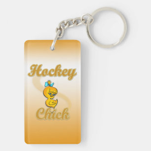 Hockey Chick Key Ring