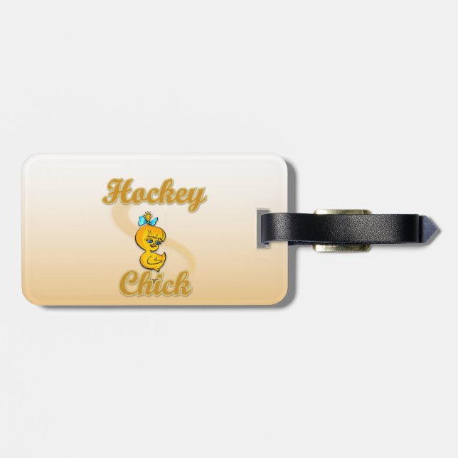 Hockey Chick Luggage Tag (Back Horizontal)