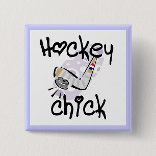 Hockey Chick T-shirts and Gifts 15 Cm Square Badge