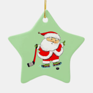 Hockey Christmas Ceramic Tree Decoration