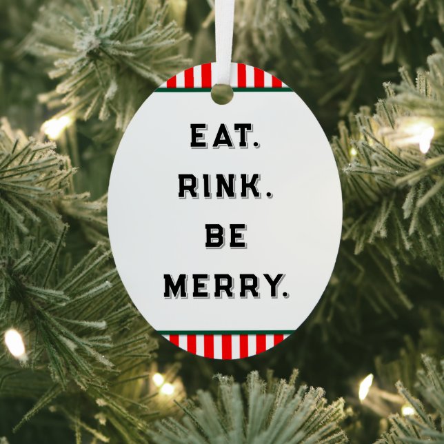 Hockey Christmas Collectable Metal Tree Decoration (Insitu)