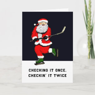 Hockey Christmas Holiday Card