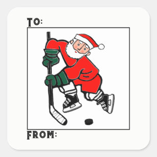 Hockey Christmas Holiday Gift Tags