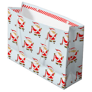 Hockey Christmas Holiday Large Gift Bag