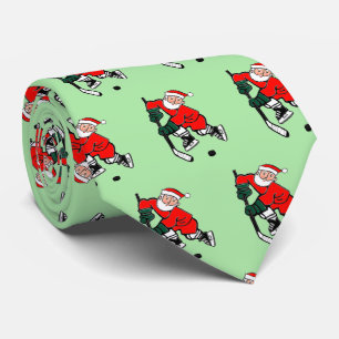 Hockey Christmas Holiday Neck Tie