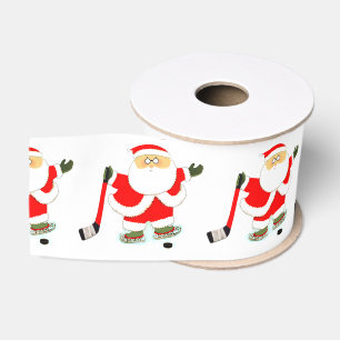 Hockey Christmas Satin Ribbon Grosgrain Ribbon