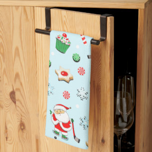 Hockey Christmas Tea Towel