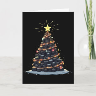 Hockey Christmas Tree Funny Sports Lover For Playe Card