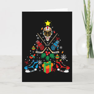 Hockey Christmas Tree Gift, Hockey Lovers Hobbies Card