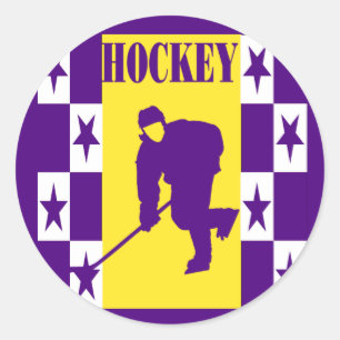 Hockey  classic round sticker