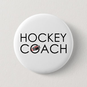 Hockey Coach 6 Cm Round Badge