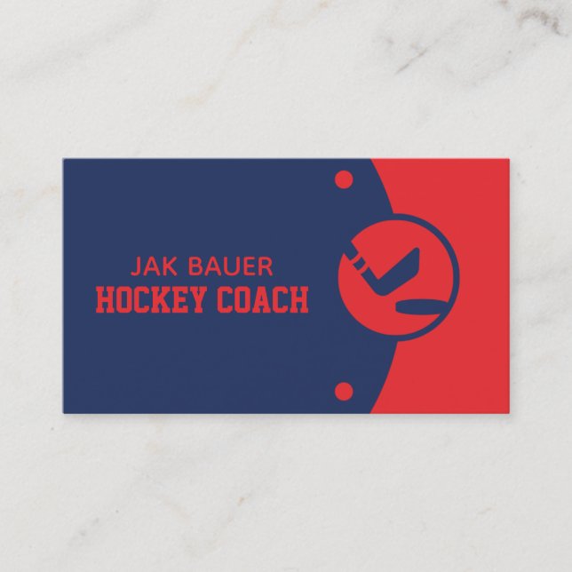 Hockey Coach Business Card (Front)