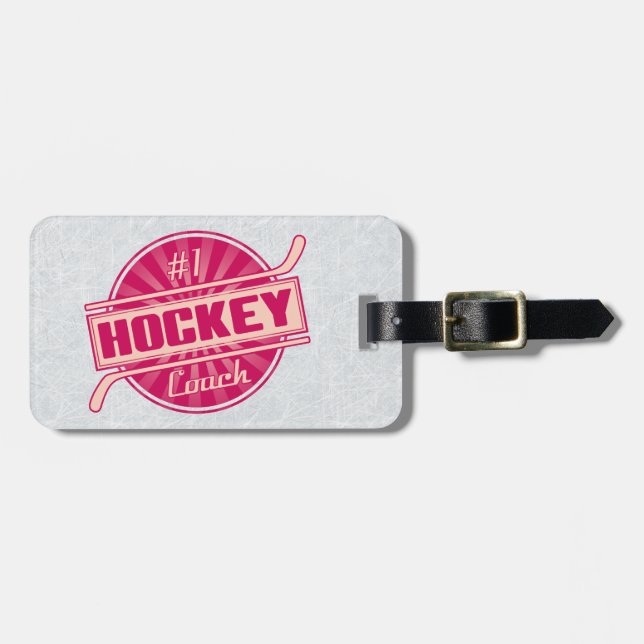 Hockey Coach Customisable Luggage Tag (Front Horizontal)