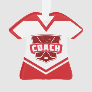 Hockey Coach, Customisable Name & Number Jersey Ornament