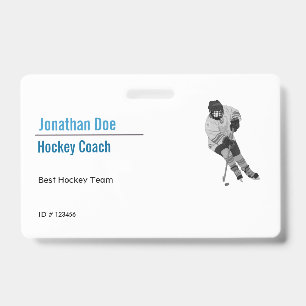 Hockey Coach ID Badge