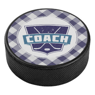 Hockey Coach Shield Puck (blue)