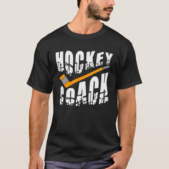 Hockey Coach Stick  T-Shirt (Front)