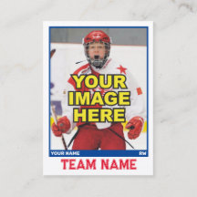 Hockey Collectable Trading Card | Blue