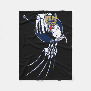 Hockey Cougar Lion Cat Ice Beast Goalie Logo Men W Fleece Blanket