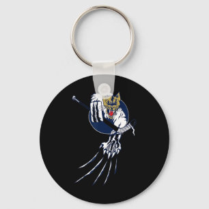 Hockey Cougar Lion Cat Ice Beast Goalie Logo Men W Key Ring