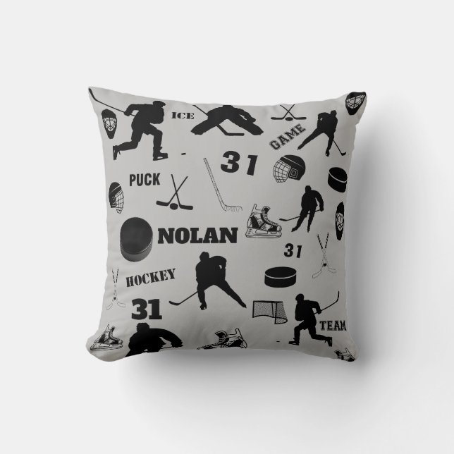 HOCKEY crazy personalised pillow (Front)
