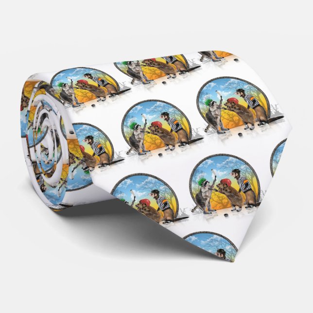 Hockey Critter Classic Tie (Rolled)
