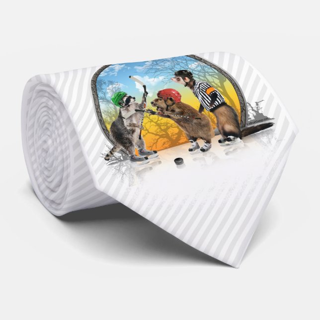 Hockey Critter Classic tie (Rolled)