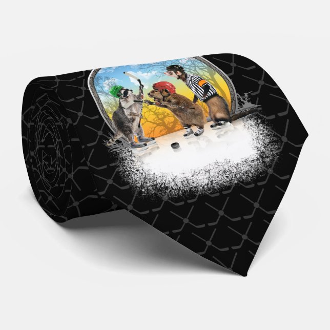 Hockey Critter Classic tie (Rolled)