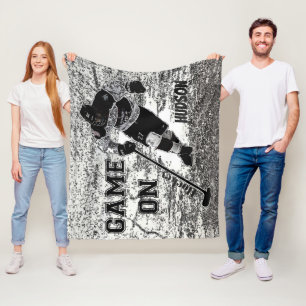 Hockey Customisable Fleece Blanket
