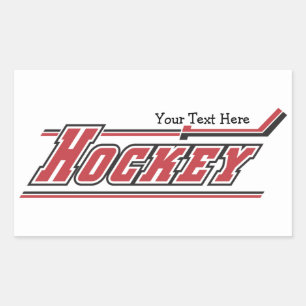 Hockey (customisable) rectangular sticker