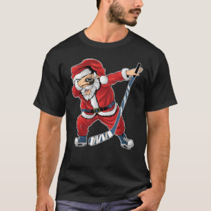 Hockey Dabbing Santa Claus Christmas T-Shirt
