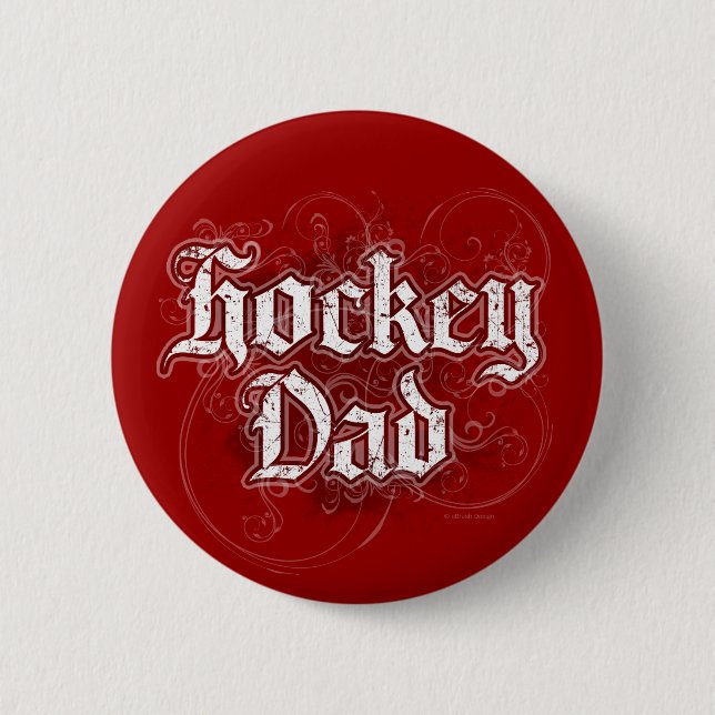 Hockey Dad 6 Cm Round Badge (Front)
