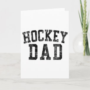 Hockey Dad Birthday Clic Bold Font Hockey Daddy  Card