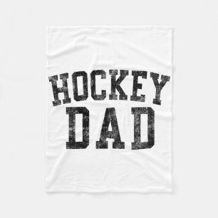 Hockey Dad Birthday Clic Bold Font Hockey Daddy Fleece Blanket