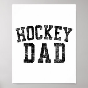 Hockey Dad Birthday Clic Bold Font Hockey Daddy  Poster