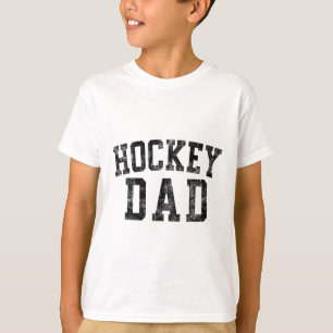 Hockey Dad Birthday Clic Bold Font Hockey Daddy T-Shirt