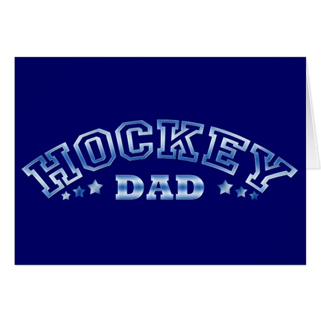 Hockey Dad Birthday Father's Day Card (Front Horizontal)
