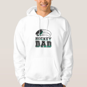 Hockey Dad Bold Sports Pride Typography Art Hoodie