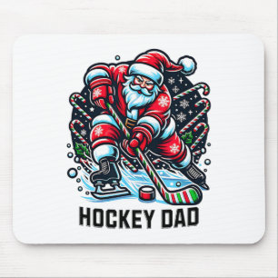Hockey Dad Christmas And Sports And Holidays Funny Mouse Mat