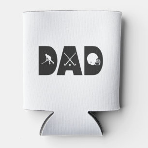 Hockey Dad Father's Day ice Hockey Player Gift  Can Cooler