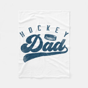 Hockey Dad Gifts Daddy Father's Day Fleece Blanket
