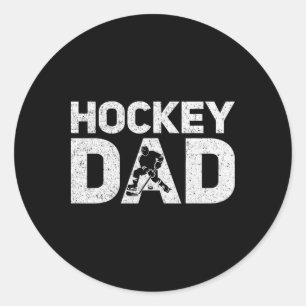 Hockey Dad Hockey Player Father’s Day Hockey Lover Classic Round Sticker
