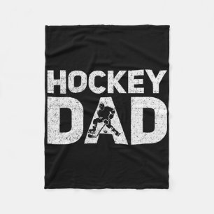 Hockey Dad Hockey Player Father’s Day Hockey Lover Fleece Blanket