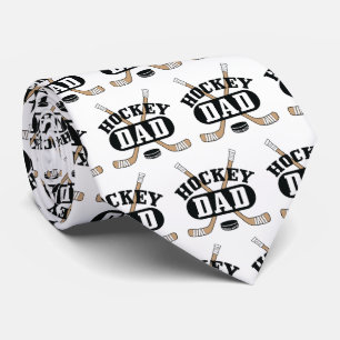 Hockey Dad Hockey Sticks and Puck Tie