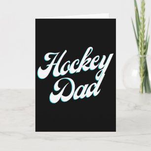 Hockey Dad Icy Script For Proud Rink-side Fathers Card