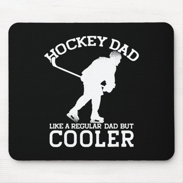 Hockey Dad Like A Regular Dad But Cooler Funny Fat Mouse Mat (Front)