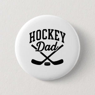 Hockey Dad Proud Team Supporter 6 Cm Round Badge