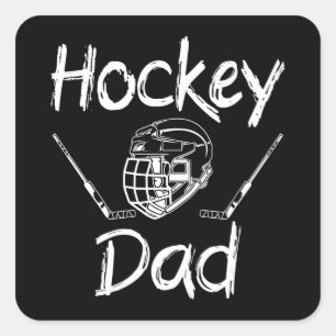 Hockey Dad Square Sticker