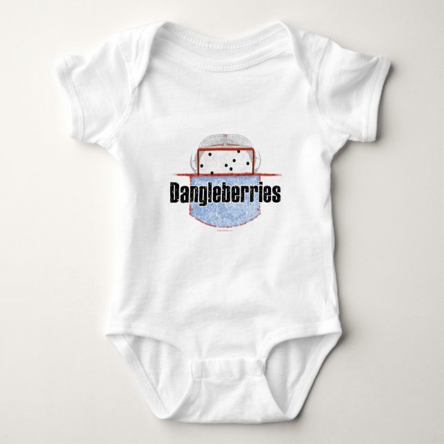 Hockey Dangleberries Baby Bodysuit (Front)